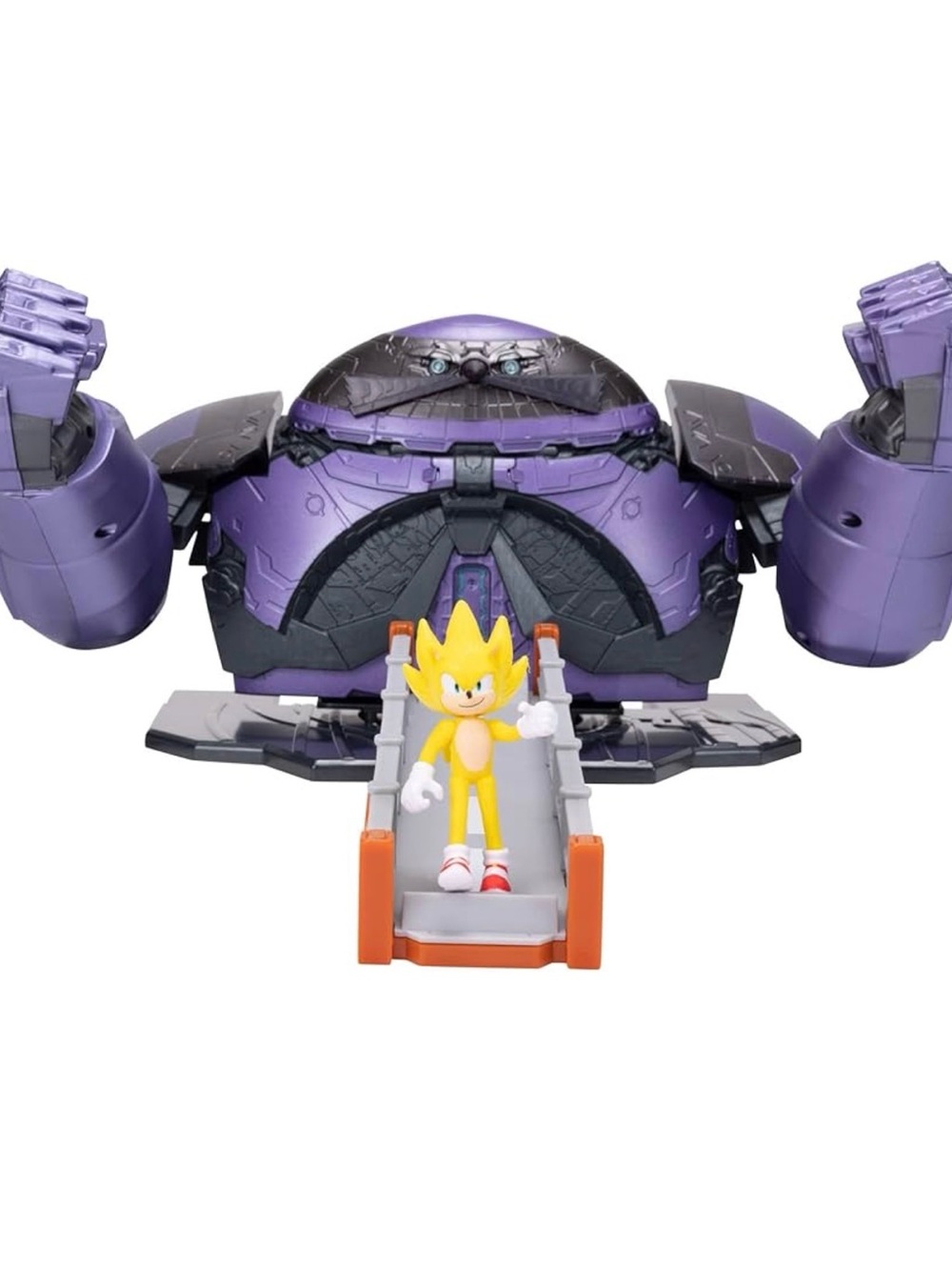 Sonic 2 Purple Mecha Playset with Yellow Hedgehog Figure